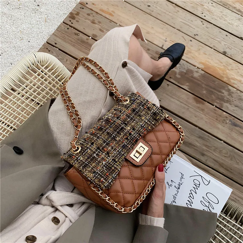 

New Arrival Textured Vintage Chain Small Bag WOMEN'S Bag New Style 2019 Autumn And Winter Versitile Fashion INS Crossbody Bag