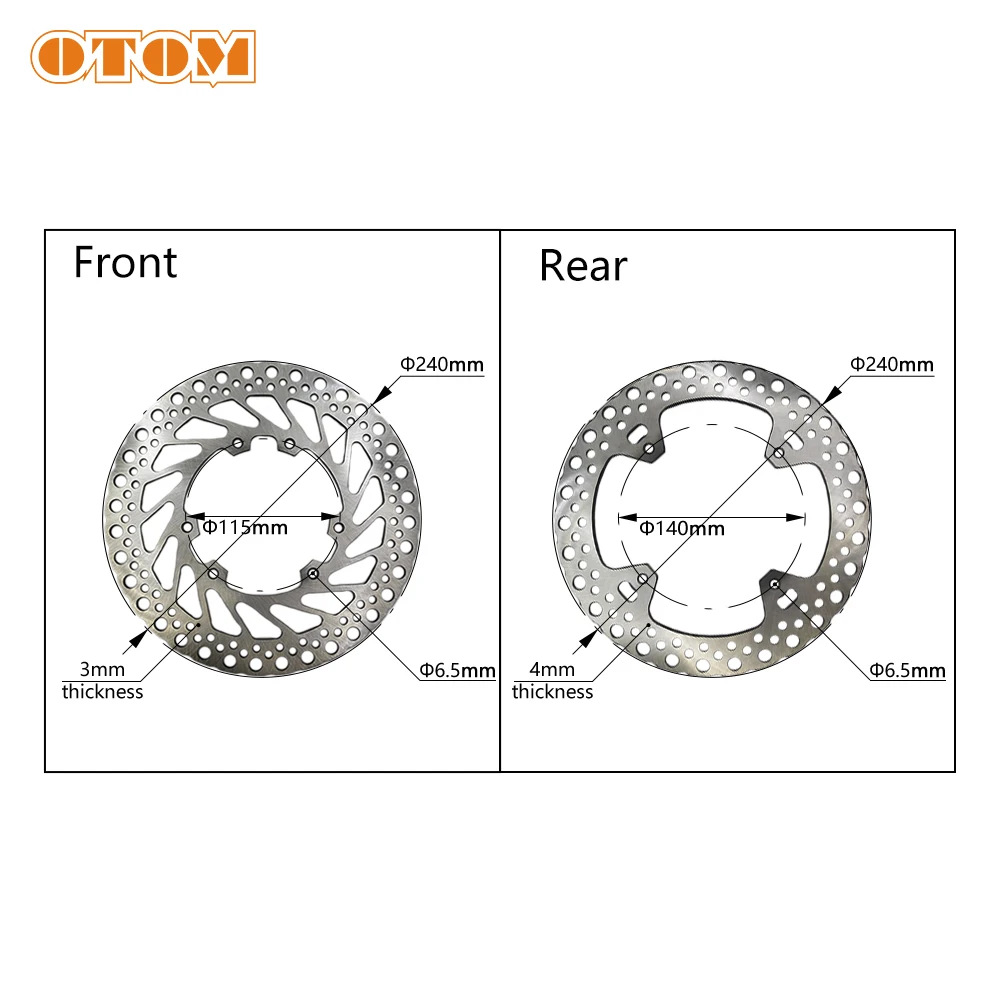 혼다 CR125R CRF250R CRF250X CRF450R CRF450X 오토바이 브레이크 디스크 240mm 앞뒤 브레이크 로터 엔듀로 액세서리