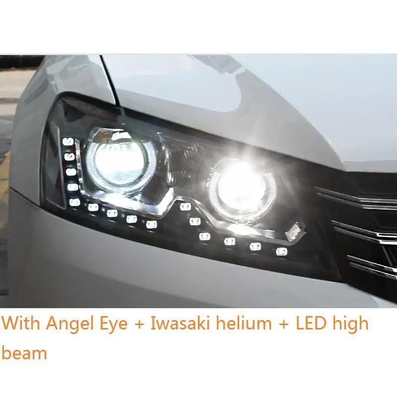 Автомобильные аксессуары для дневных ходовых автомобилей Drl Led Cob фары автомобильные фары в сборе 11 для Volkswagen Passat - Цвет: MODEL N