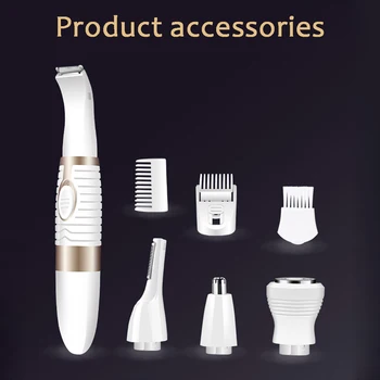 

Kemei 4in1 Nose Ear Hair Trimmer Eye Brow Beard Trimer for Men Electric Face Precision for Nose Ear Moustache Battery Operated