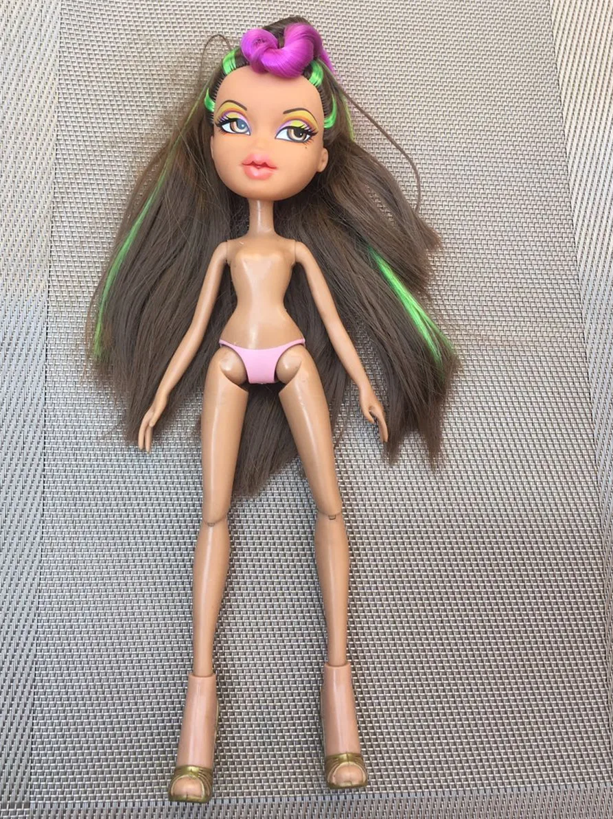 Dancing Girl Doll Head Big Eyes Bratzs Doll Figure Body Parts Colorful Head Original Part White Brown Skin Colors plush doll accessories,doll accessories
