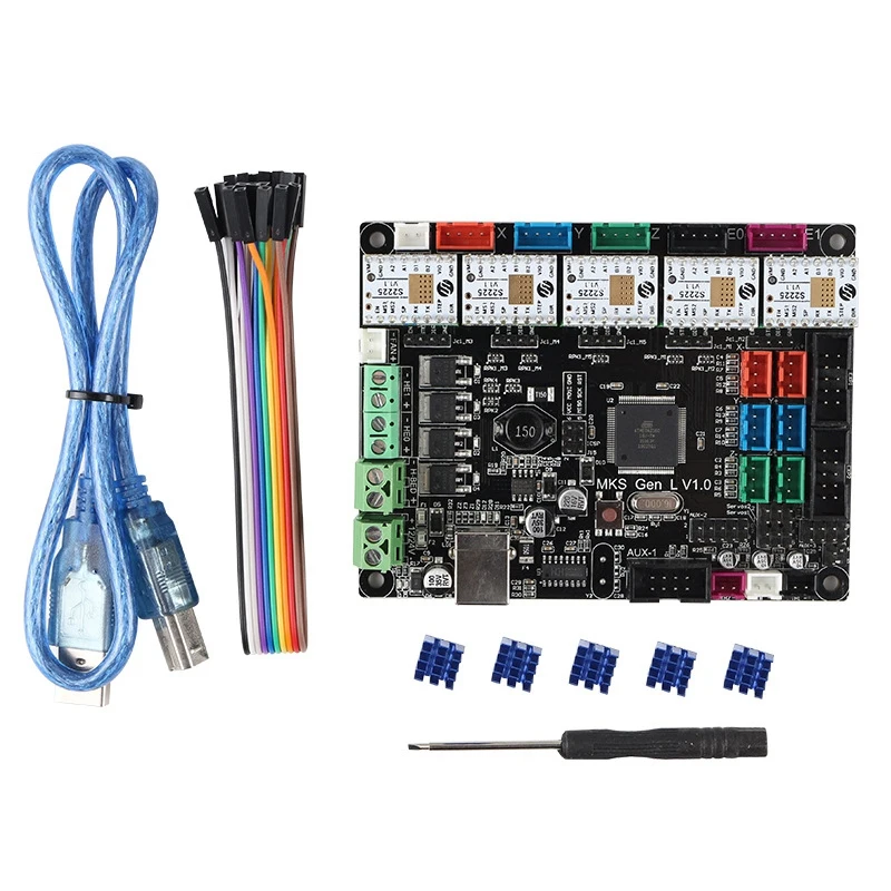 3D принтер плата MKS GEN L V1.0 + TMC2225 V1.1 x5 ультра-тихий драйвер комплект | Компьютеры и