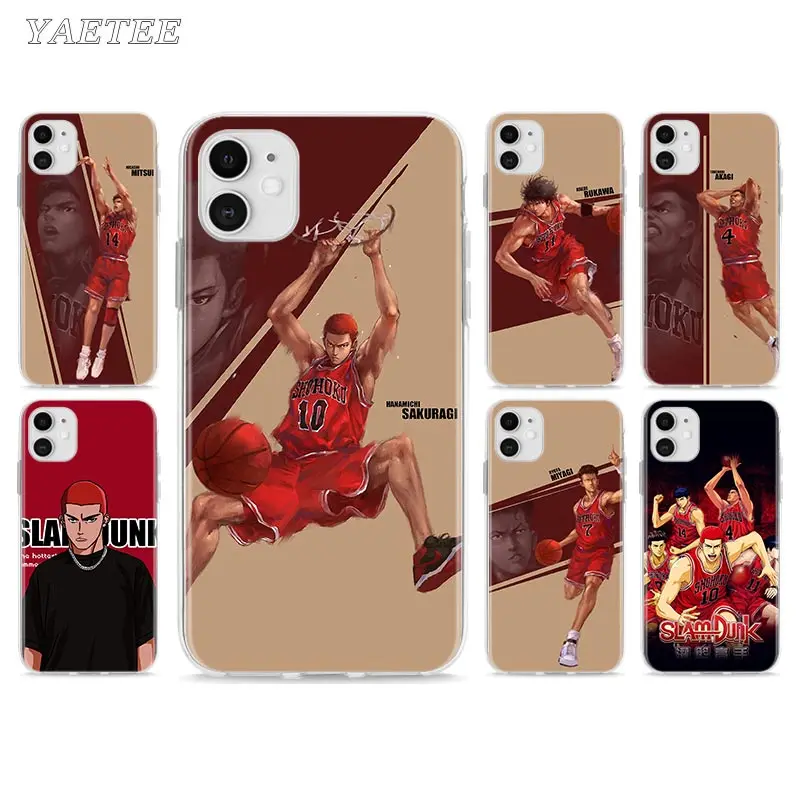 

Soft Phone Case For Apple iPhone 12 11 Pro Max SE 2020 X XS MAX XR 7 8 6S Plus Fundas Capa Back Cover Slam Dunk Coque cases