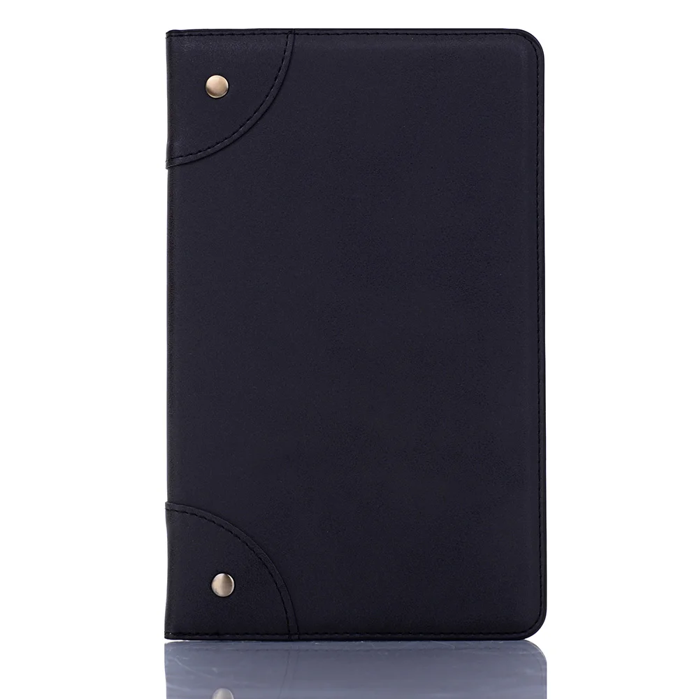Роскошный кожаный чехол в стиле ретро для samsung Galaxy Tab A 8," T290, смарт-чехол с визитной подставкой для samsung SM-T295 T290 Coque - Цвет: Black