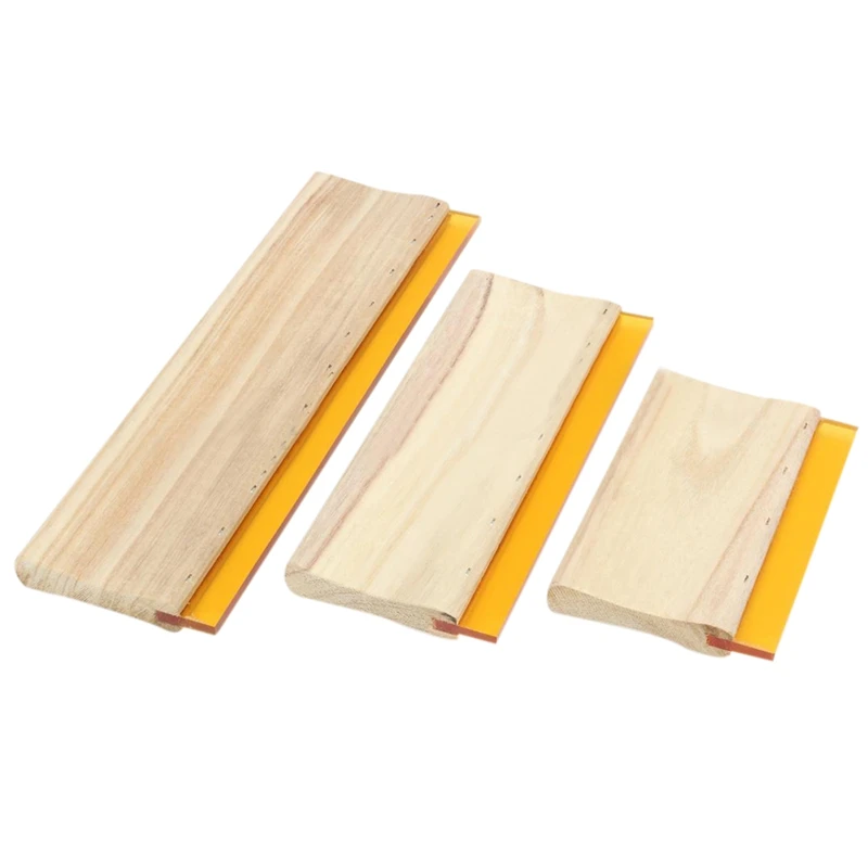 

3 Pcs Silk Screen Printing Squeegee Ink Scaper Scratch Board Tools 16cm 24cm 33cm