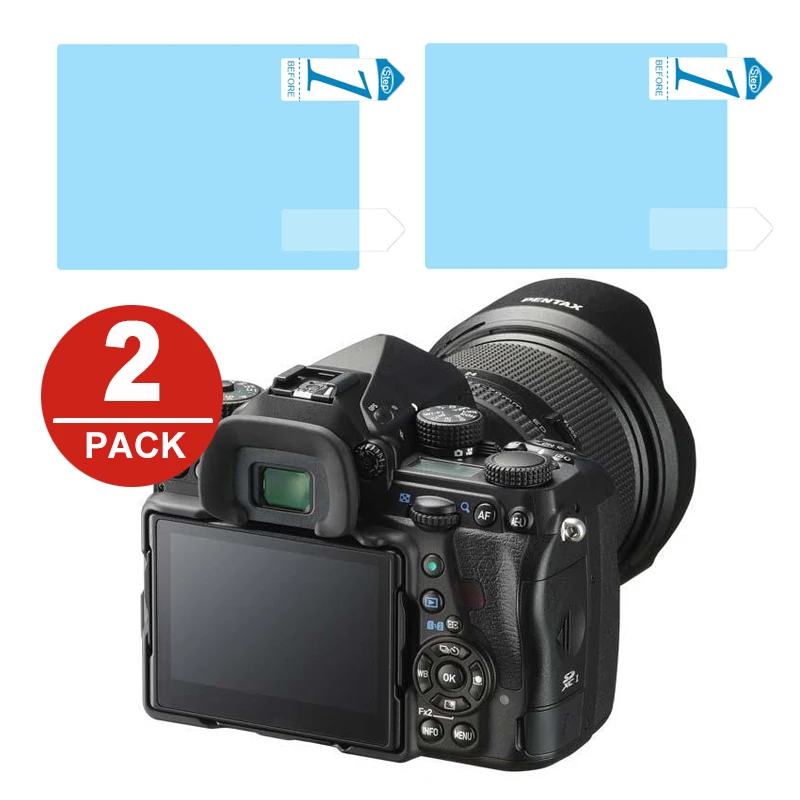 2x Protector de pantalla LCD película de protección para Pentax K1 K-1 Mark II KP K-S2 K-70 KS2 K70 K-3 K3 K-5 K-5IIs K-01 K-S1 Q10 645Z