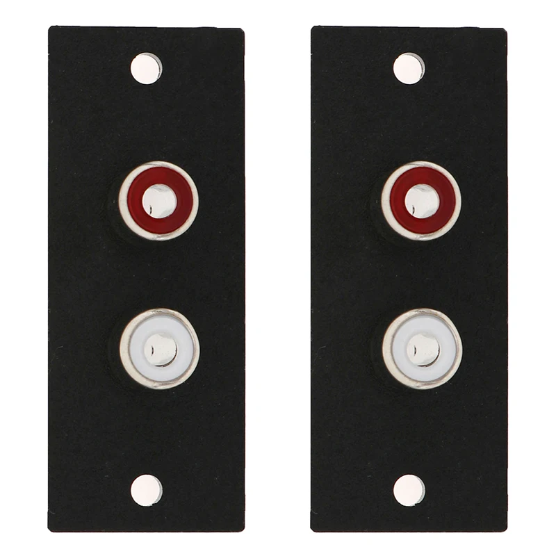 Audio av adapter 2pcs 2 Way copper core RCA terminal wall panel plate input