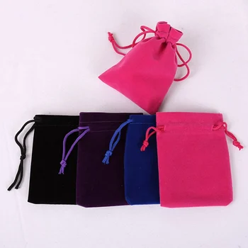 

7x9cm 9x12cm Coloful Velvet Pouches Jewelry Packaging Display Drawstring Packing Gift Bags & Pouches Freeshipping