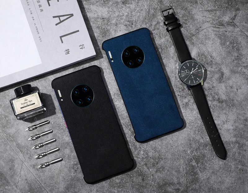 Меховой чехол для телефона, подходит для mate20pro P30 p30pro, без полей, замша, роскошный однотонный, ультра тонкий защитный чехол