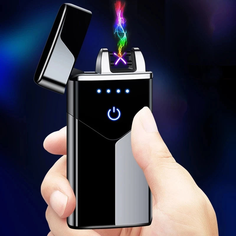 Новинка 2020 зажигалка плазменная с двойной дугой и USB перезаряжаемая Электронная