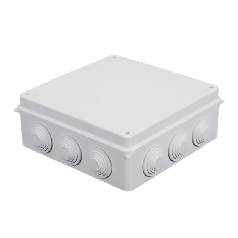 1 шт. ABS пластик IP65 Водонепроницаемый DIY открытый Крытый универсальный Электрический проект корпус соединительный кабель ветка распределительная коробка - Цвет: 200x200x80mm