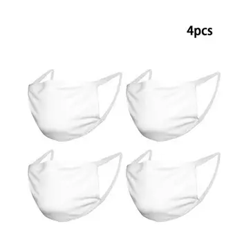 

4 Pcs Cotton Mouth Print Anti-dust Face Cover Anti-wind cleanable reusable Unisex Mouth Guards Anti-fog Children and Adults