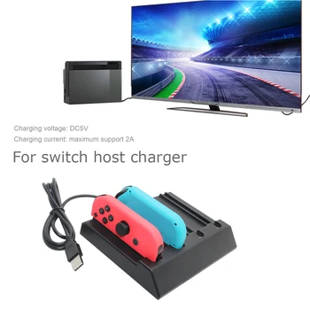 

DC 5V 4 in1 Charging Dock Station for Nintendo Switch Joy Con Controller Charger Stand Game Controller Charging Station Dropship