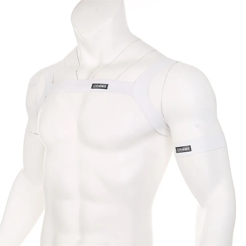 Men Harness Lingerie Body Chest Strap Bondage Costume with Arm Band for Men mens bondage lingerie sexy fetish wear men chest harness belt