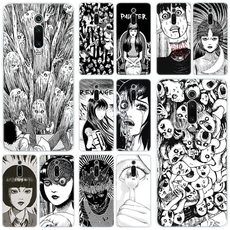 Hot Junji Ito Tees Horror Silicone Case for Xiaomi Mi 9T Pro CC9E 9 9SE 8 A3 A2 Lite A1 5X 6X Mix 3 2S Play Pocophone F1 Cover | Мобильные