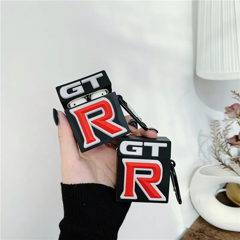 For AirPod 2 Case 3D Sports Cartoon Soft Silicone Earphone Cases For Apple Airpods Case Cute Cover Funda For GTR Car Accessories