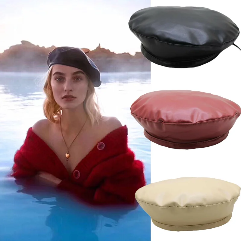 Basco donna in ecopelle regolabile cappello moda elegante_voghion.com