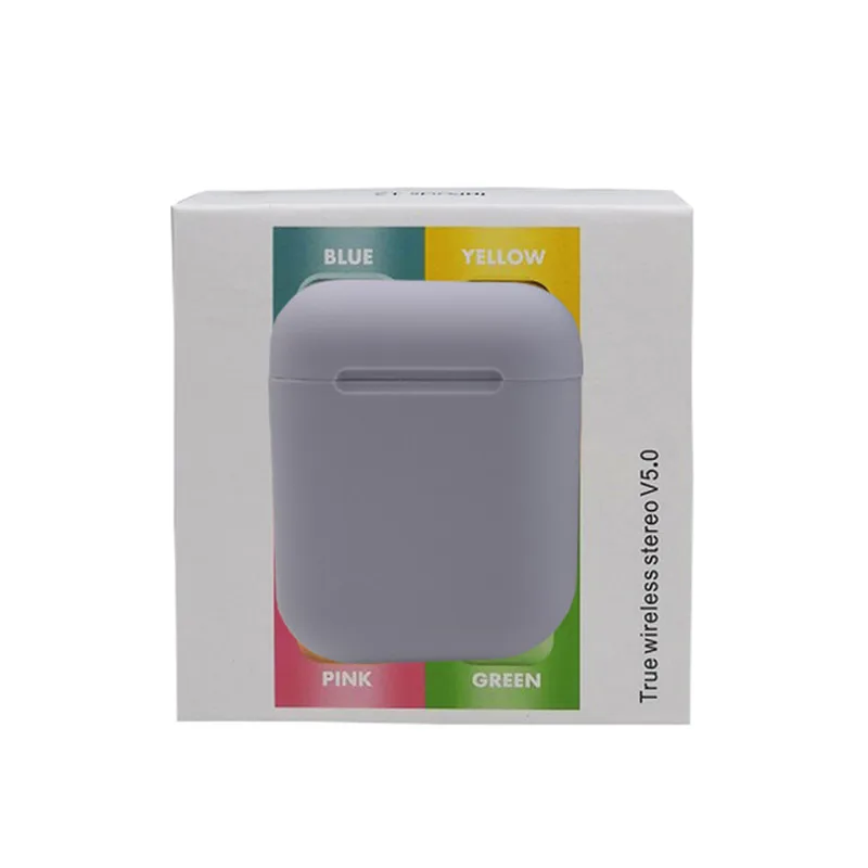 gray Inpods12 Bluetooth наушники Macaron 12 5,0 HIFI беспроводные наушники беспроводные Bluetooth наушники для смартфона спортивные наушники - Цвет: gray