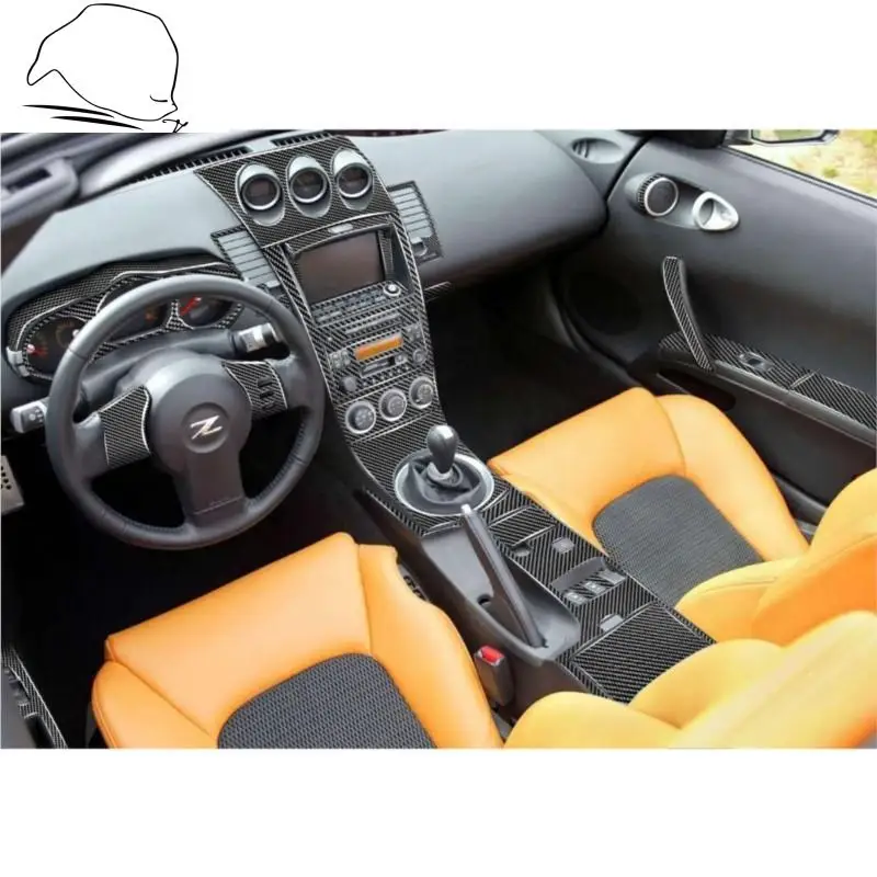 

For Nissan 350Z Z33 2003 2004 2005 2006 2007 2008 2009 Car Accessories Carbon Fiber Interior Sticker Full Kit Decoration Cover