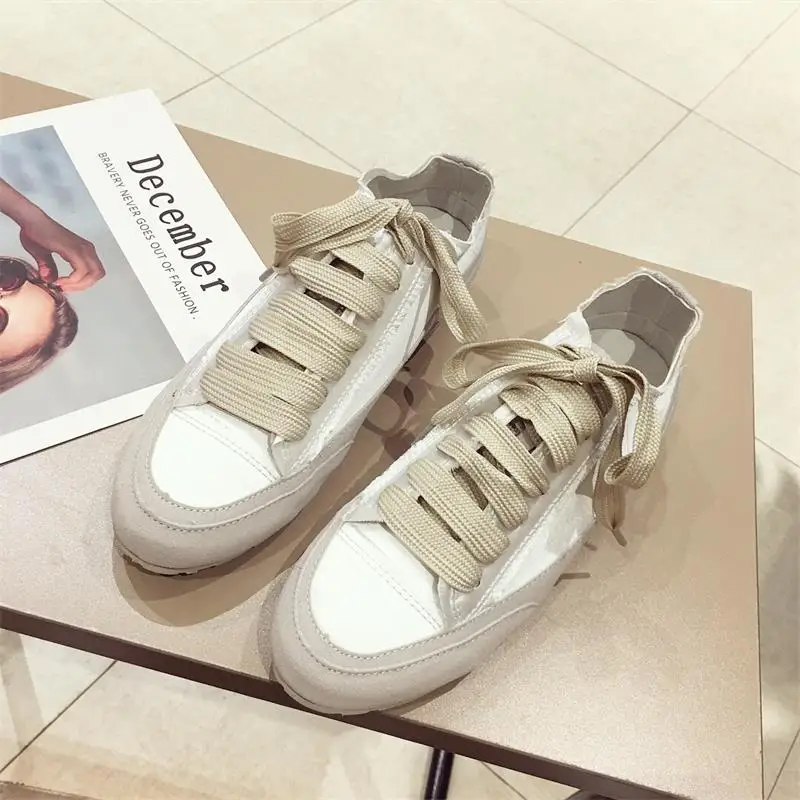 Scarpe donna/ г. Женская обувь однотонные белые кроссовки на плоской платформе шелковая повседневная женская обувь с круглым носком женская обувь Alpargatas De Mujer - Цвет: As Pics