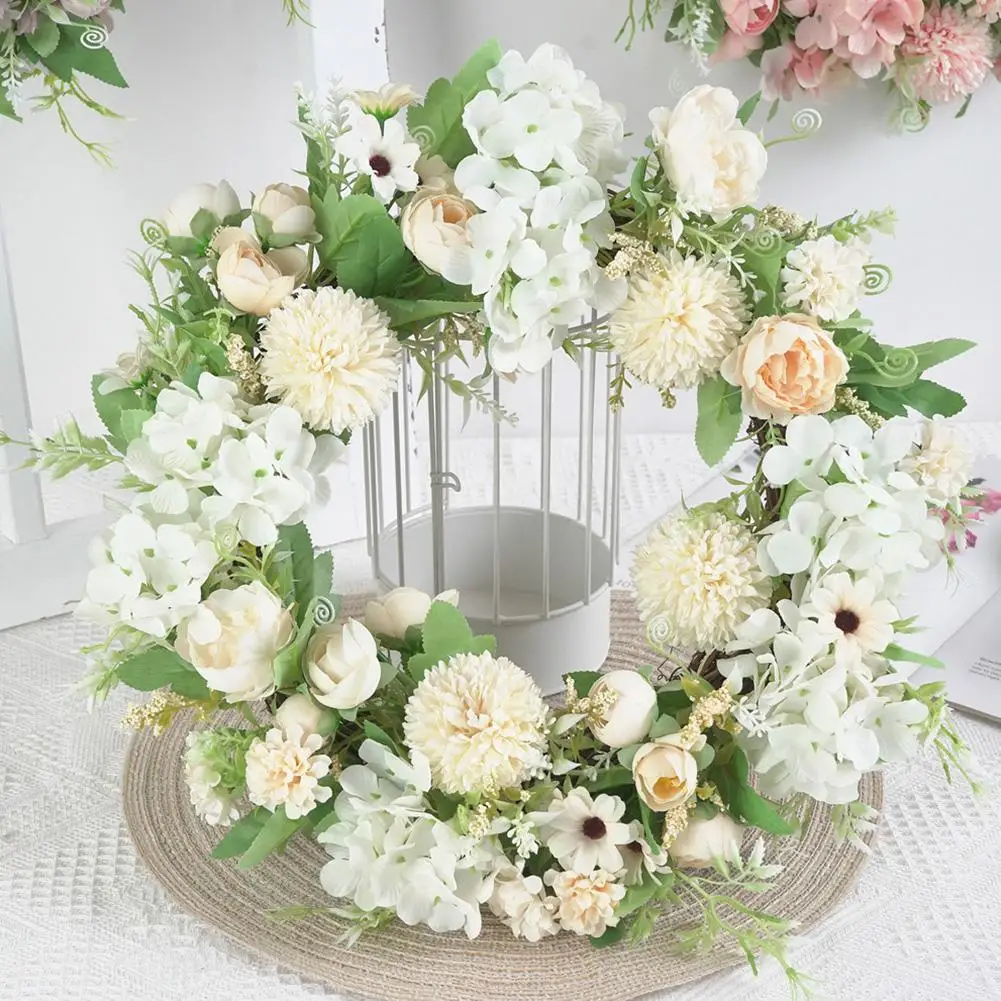 

Artificial Flower Wreath Door Garland DIY Wedding Party Hanging Home Wall Garden Decor