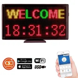 Frete grátis iluminação de mesa portátil com led placa de exibição programável controlada por wi fi dc 5v