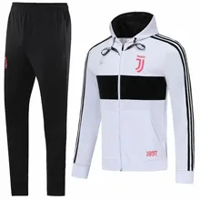 Белый тренировочная куртка пальто свободный патч juvees взрослый Футбол Джерси Роналдо 19 20 футбольная рубашка куртка комплект футбол Джерси