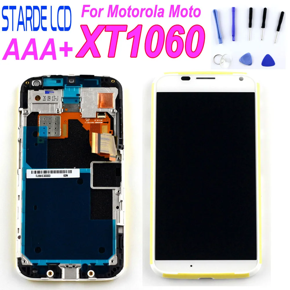 

STARDE Replacement LCD For Motorola Moto XT1060 LCD Display Touch Screen Digitizer Assembly Frame 4.7"