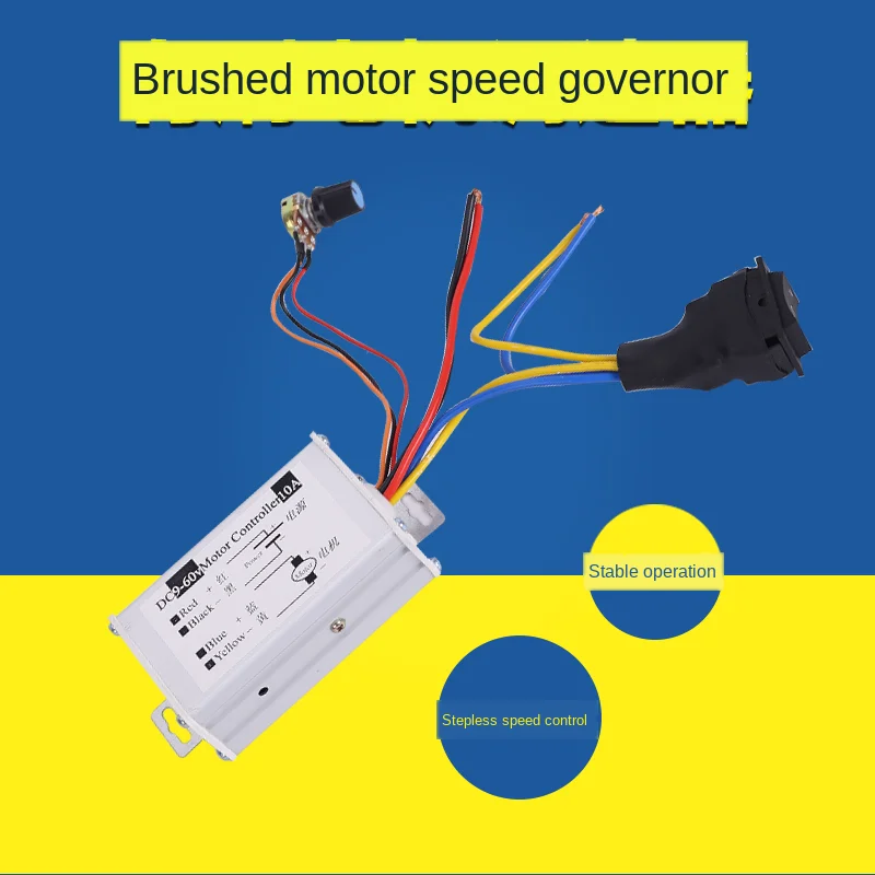 PWM Stepless Variable Speed DC Motor Speed Controller, 12V24V Pulse Width Motor Forward and Reverse Drive Switch 10A120W