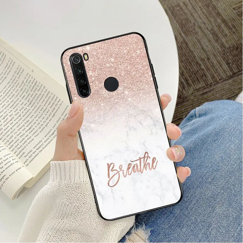 Gold Pink rose Glitter print