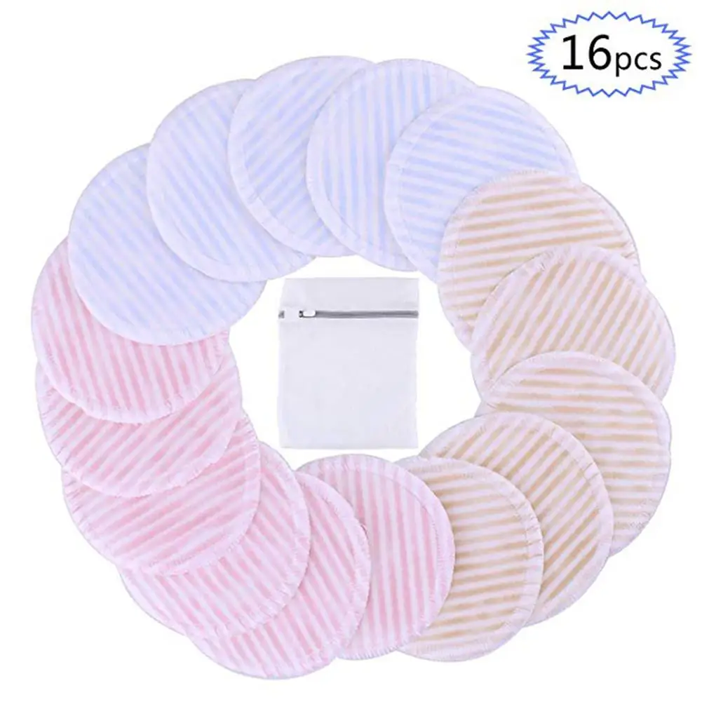 

16Packs Of Three-layer Velvet Reusable Makeup Remover Pad Makeup Remover Wipes Washable Towel Washable Makeup Remover Cotton 35P