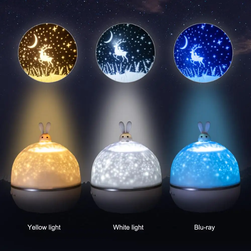 

Rechargeable Starry Sky Universe Colorful Flashing Star For Kid Baby 360 Rotatable Multicolor Changing Projector Night Light LED