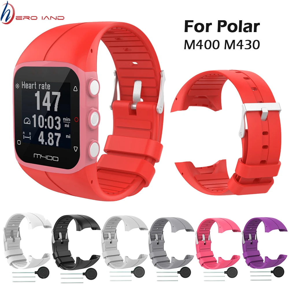 Generalmente melocotón comienzo Correa de silicona para reloj Polar M400 M430, repuesto de pulsera para  reloj inteligente Polar M400 M430, GPS, para correr|Accesorios  inteligentes| - AliExpress