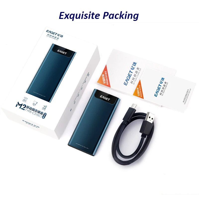 Eaget Typ C USB 3.1 Externe Solid State Drive 1TB 512GB 256GB 128GB Tragbare Mobile SSD Festplatte