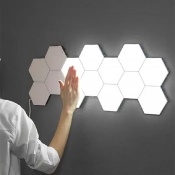 

Quantum Lamp Hexagonal Lamps Modular Touch Sensitive Lighting LED Night Light Magnetic Hexagons Home Decor 110-240V Wall Lampara