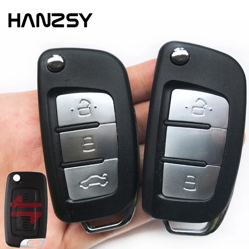 2/3 Buttons Car Flip key Case For Geely Emgrand 7 EC7 EC715 EC718 Emgrand7 EC7-RV EC715 EC718-RV Modified Remote Key Fob shell