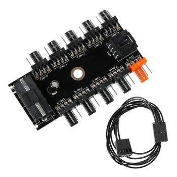 

PWM Replacement Easy Install Cooling 10 Way Professional Practical PCB Adapter 4 Pin Durable Computer Case Use Fan Hub Stable