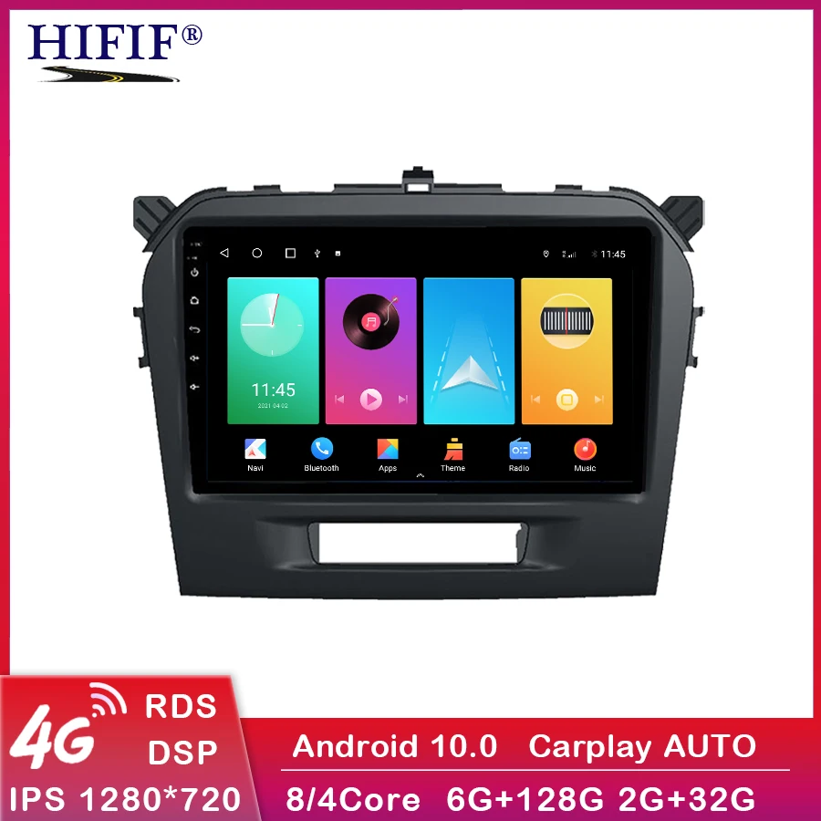Android 10 для Suzuki Vitara 2015 2016 2017 2018 2019 автомобильный радиоприемник мультимедийный