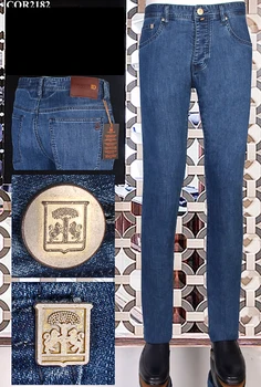 

BILLIONAIRE Jeans men 2020 new Summer thin cotton fashion embroidery Cowhide zipper British big size 31-40 free shippng