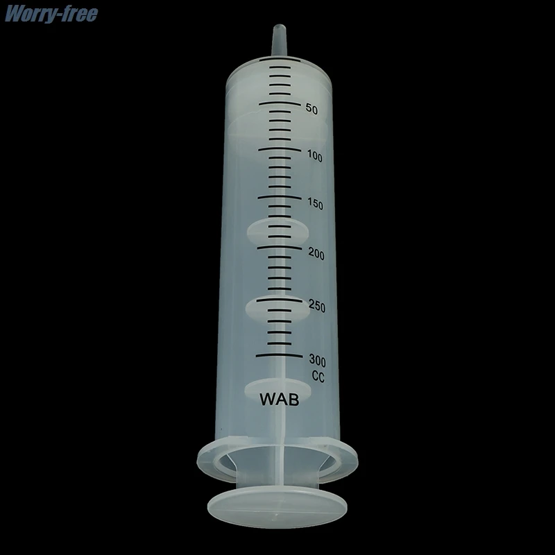 Jeringa De Medición Grande 300 Ml - Plástico Transparente, Reutilizable, Para Nutrientes Hidropónicos, Lubricación, Etc.