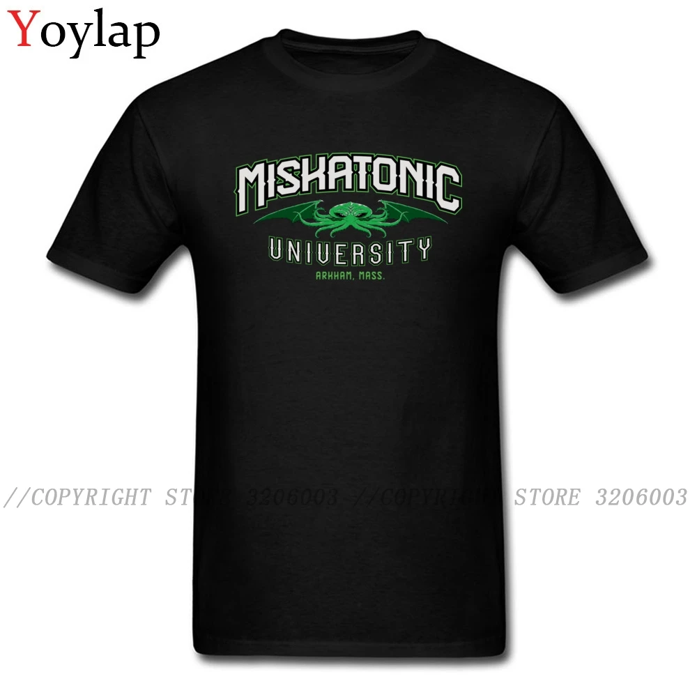 Необычный Miskatonic Университет Cthulhu летучая мышь уникальный дизайн футболка