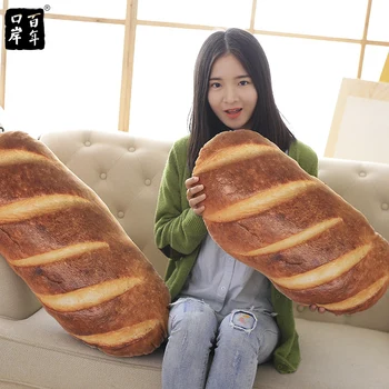 

Coushin 3 Style Cushion Seat/Back Bread Simulation Pillow Cartoon Safa Decoration Super Soft Warm Velvet Oblong Modern