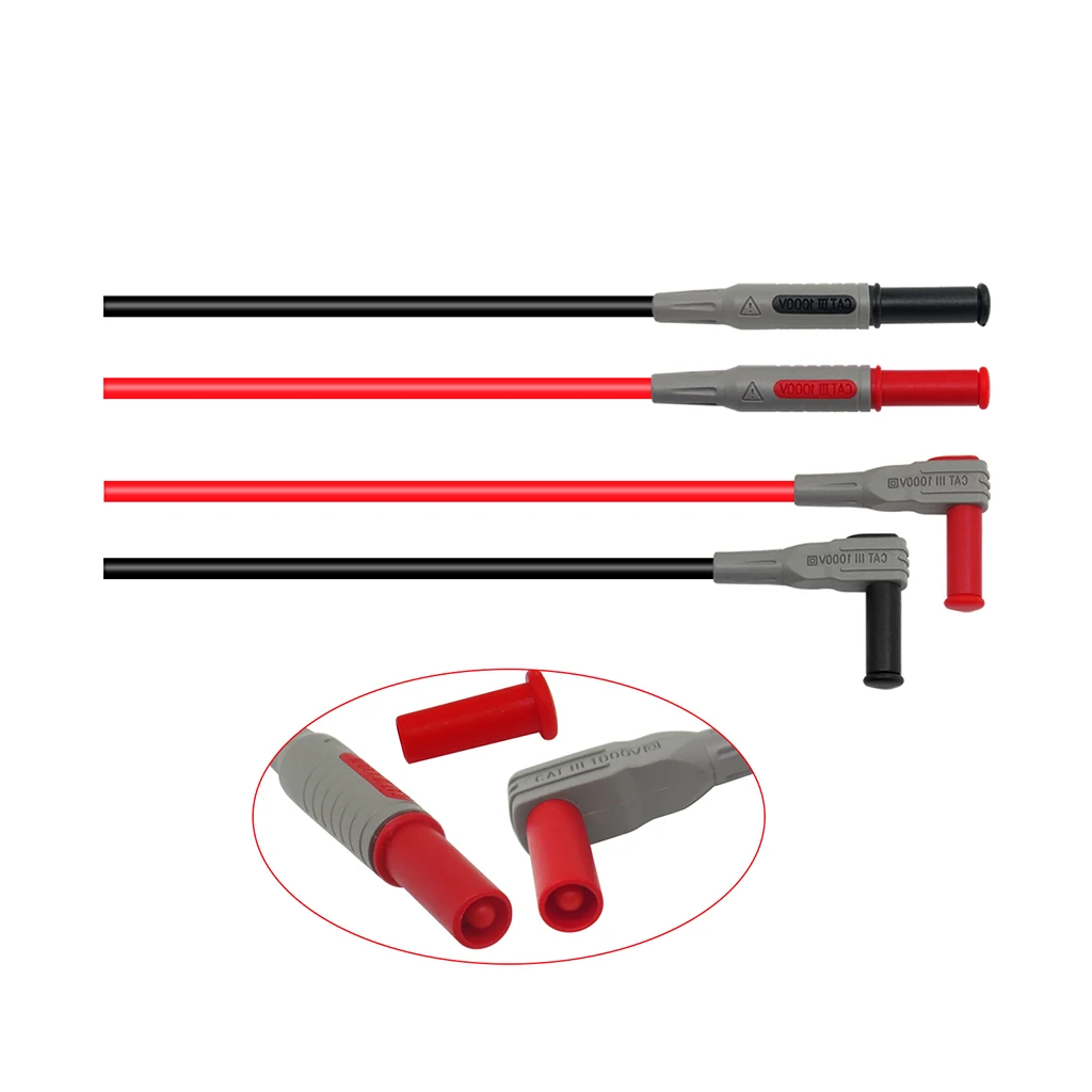Electrical Multimeter Test Leads Set With Alligator Clips Test Probes Replaceable Probe Tips