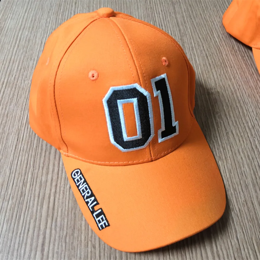 Baseball Caps General Lee 01 Orange Embroidered OL' Boy Dukes