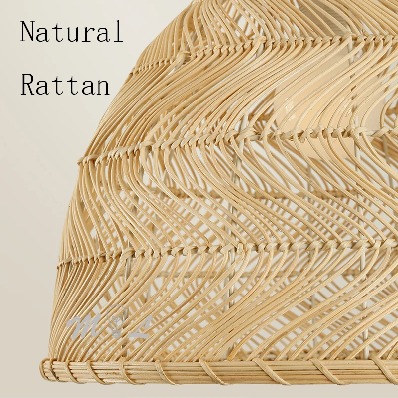 Подвесной светильник в японском стиле из натурального ротанга, подвесные лампы для гостиной, домашний декор, подвесное освещение в помещении, лофт