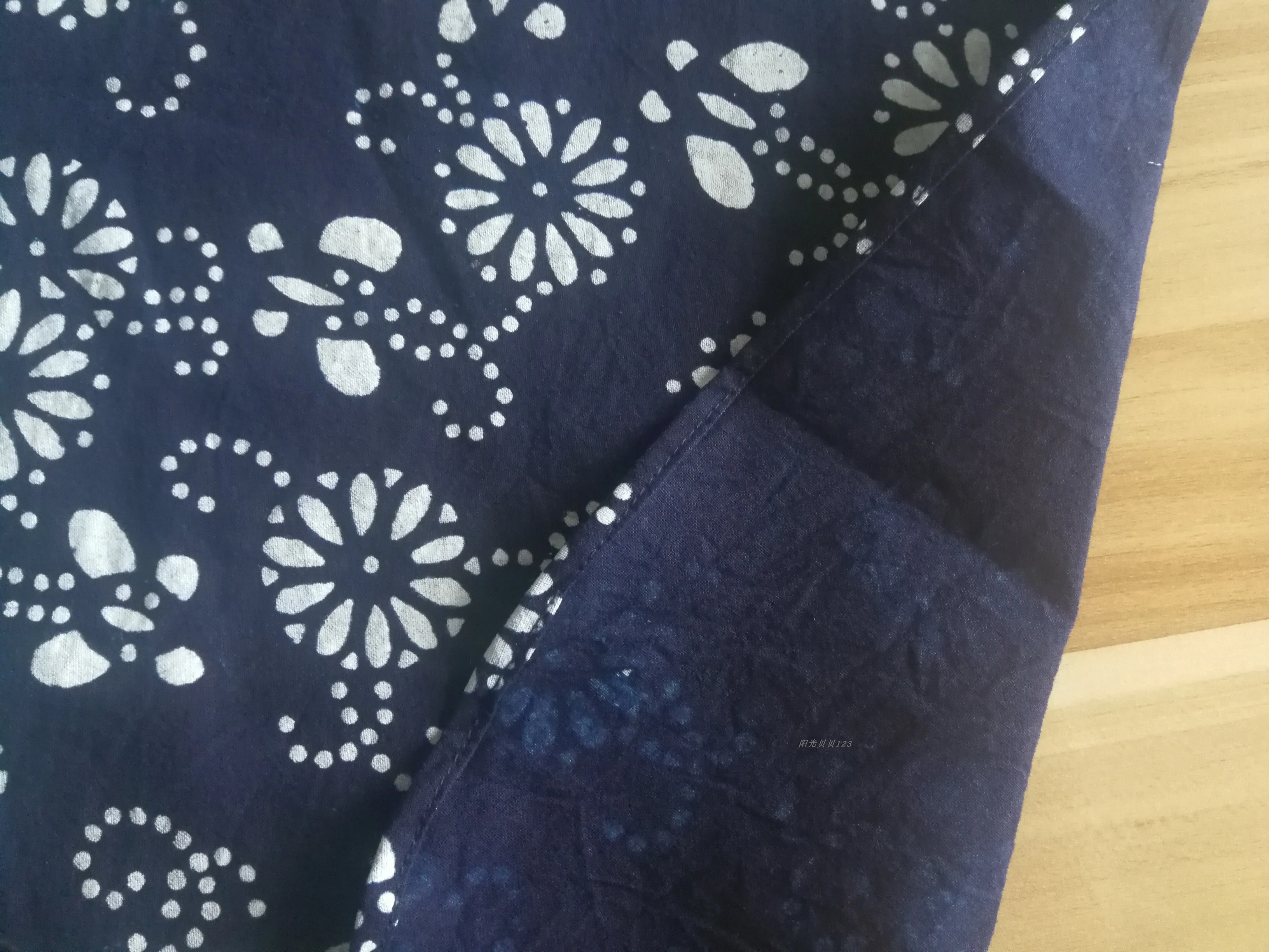 Ручная работа синий бязь грубая ткань Индиго темно синий батик ткань Ситцевая для одежды занавеска скатерть DIY Китайский народный стиль