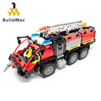 

City Fire station Building Blocks Truck Airport Crash Tender car firefighter Bricks Assembled DIY Educational Toys For Children