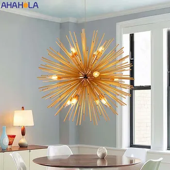 

110V 220V Gold Modern Chandelier Lamp for Living Room Kitchen Bedroom Metal Hanging Chandelies Lighting Lustres Para Sala