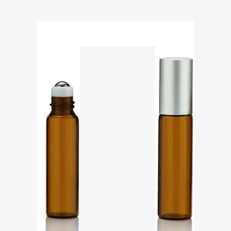 5ml Sliver Cap 3 мл 5 мл 10 мл флаконы для эфирного масла многоразового использования в рулоне, стеклянные флаконы, пустые косметические контейнеры, янтарные флаконы для путешествий 25 шт - Цвет: 5ml Sliver Cap