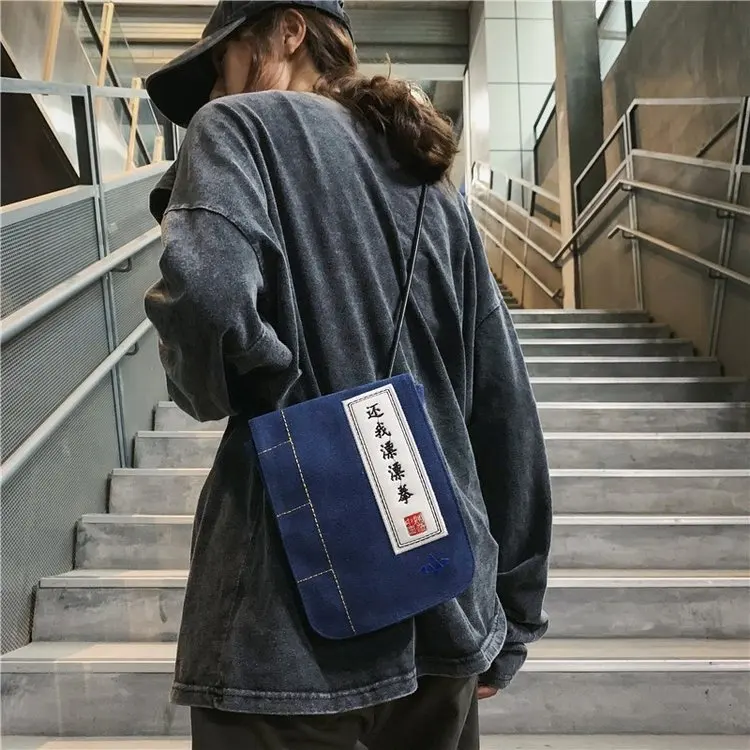 

Chinese Cheats Personality Funny Student Canvas Shoulder Bag Creative Small Bag Couple Messenger Bag 2019 Purses And Handbags